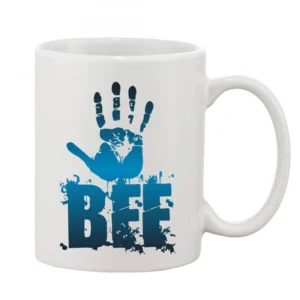 Printed Ceramic Coffee Mug - 1 Pieces, White, 11oz