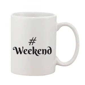 Printed Ceramic Coffee Mug - 1 Pieces, White, 11oz