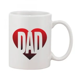 Printed Ceramic Coffee Mug - 1 Pieces, White, 11oz