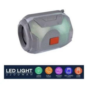 Plastic Rubber Wireless A005 Bluetooth Speaker (Grey)