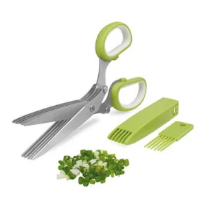 Steel 5 in 1 Vegetable Stainless Steel Kitchen Knives 5 Layers Scissors (Multicolor)