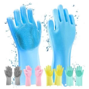 Silicone Cleaning Gloves (Multicolor)